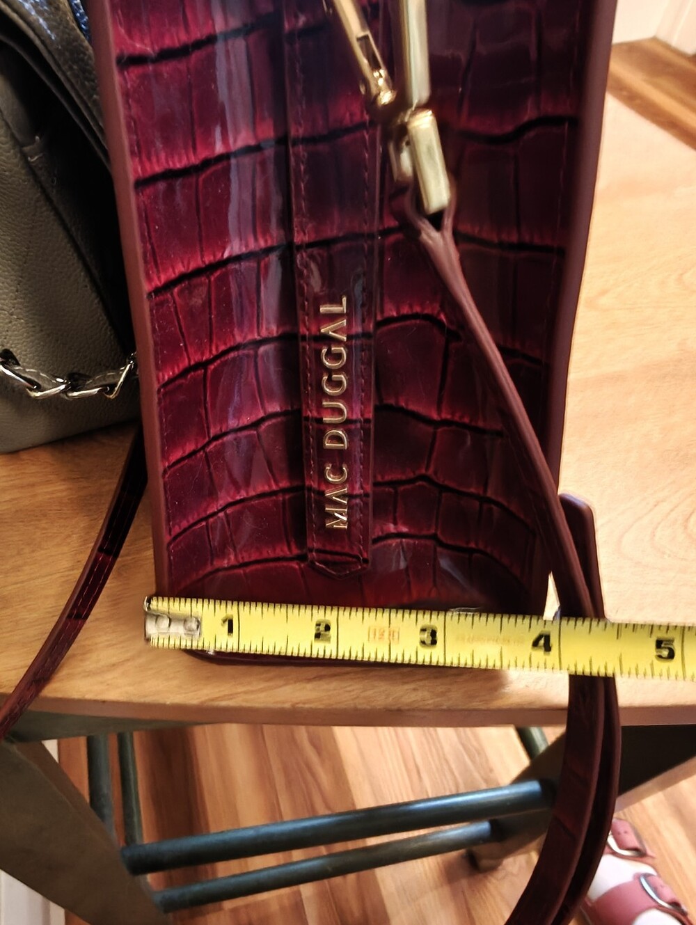 Mac Duggal Croc Crossbody Handbag New - Picture 13 of 16